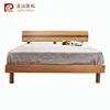 Solid oak furniture made china double bed cheap oak