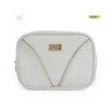 2017 white lichee pattern custom lady luxury cosmetic bag