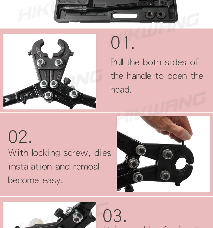 Cw1625 Hand Pex/al/pex Crimping Tool Plumbing Pvc Pipe Press Tool With