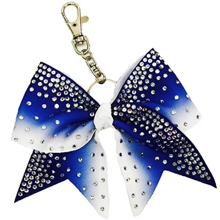 Wholesale Transfer Cheer Bow Rhinestone Bow Keychain Buy Bow Keychain