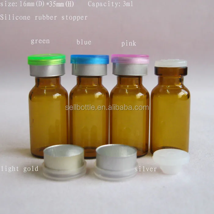 5ml Clear Glass Antibiotic Bottle With Flip Off Caps And Butyl Rubber
