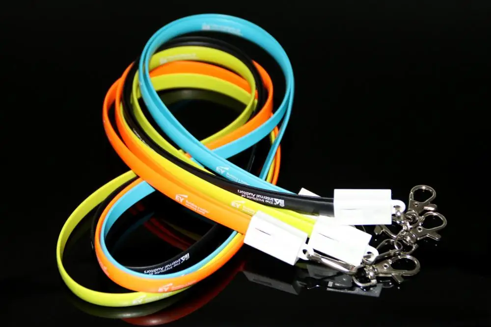 2 in 1 keychain charging cable 80cm long double sided lanyard micro USB cable for iphone and android mobile phone charger cable - ANKUX.COM