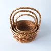round half willow and paper rope woven popular baskets for fruit vegetables