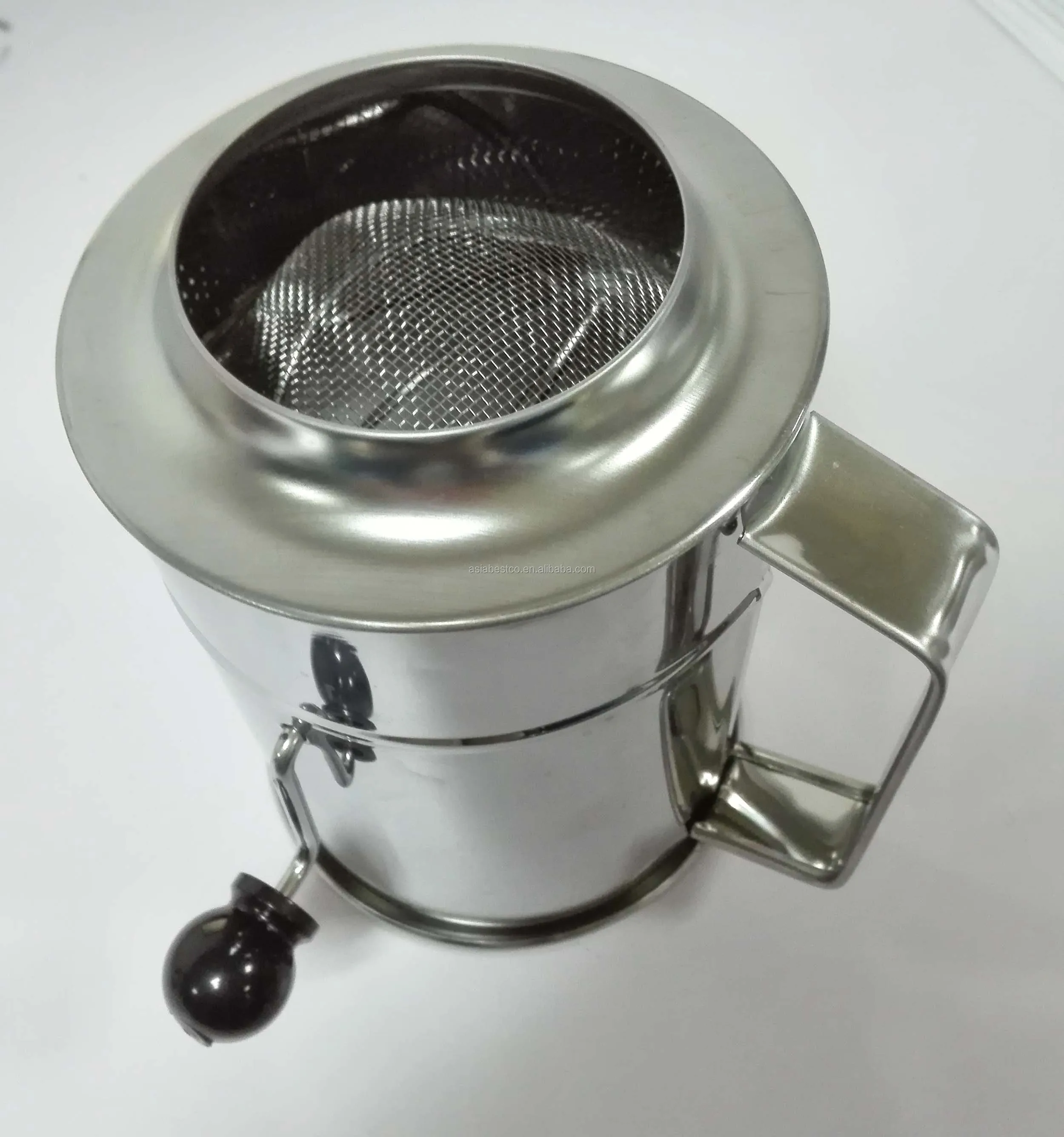 8 Cup Capacity Flour Sifter With Crank Handle Stainless Steel Flour Sifter Buy Flour Sifter