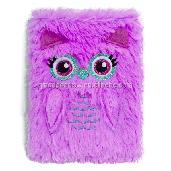 A4 A5 A6 Notebook Faux Furry Plush Custom Printing Owl 500 Sheets Emoji ...