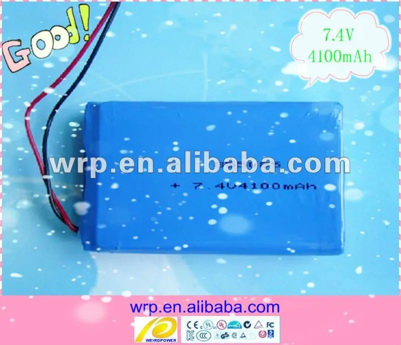 Cheap 7.4V4100mAh li polymer battery pack for camera, projector,
interphone, electric gift products etc.