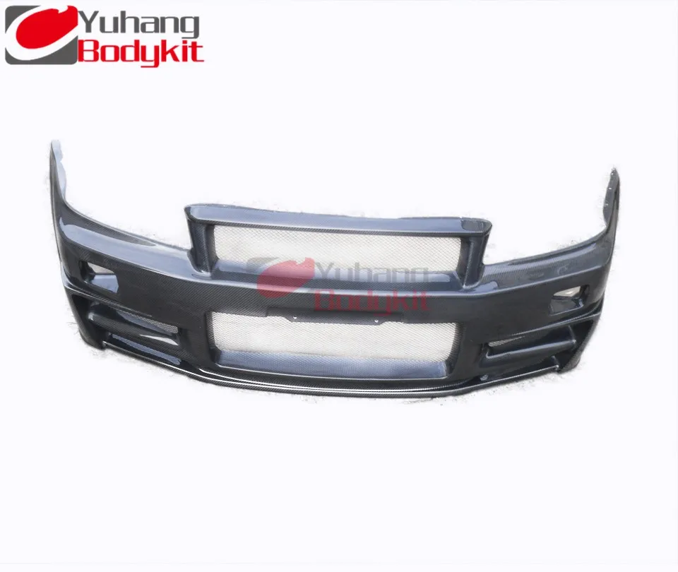 For Skyline R34 Gtr Z Tune Type Carbon Fiber Front Bumper Buy For Skyline R34 For R34 Gtr Z Tune Front Bumper Product On Alibaba Com