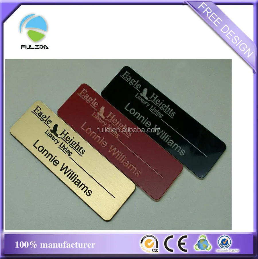 Small Quantity Holiday Units Hotel Abs Plastic Black Back Name Tag Name ...