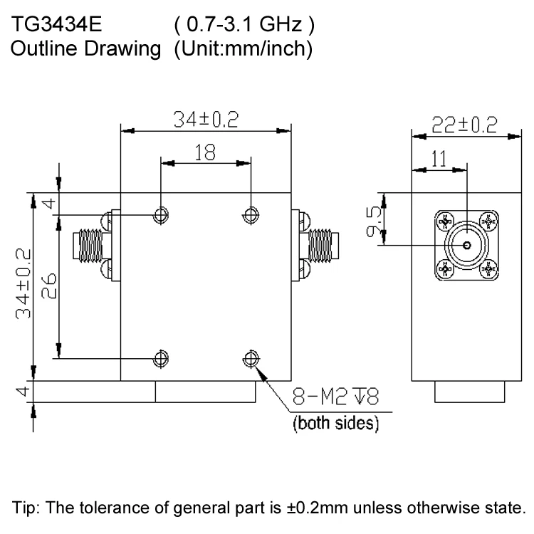 SMA N Connector RF Coaxial Isolator