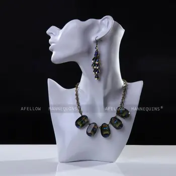 White Head Mannequin Necklace Pendant Earring Display Stand White Head Mannequin Necklace Pendant Earring Display Stand Jewelry Bust Figurine Afellow Afnpd11