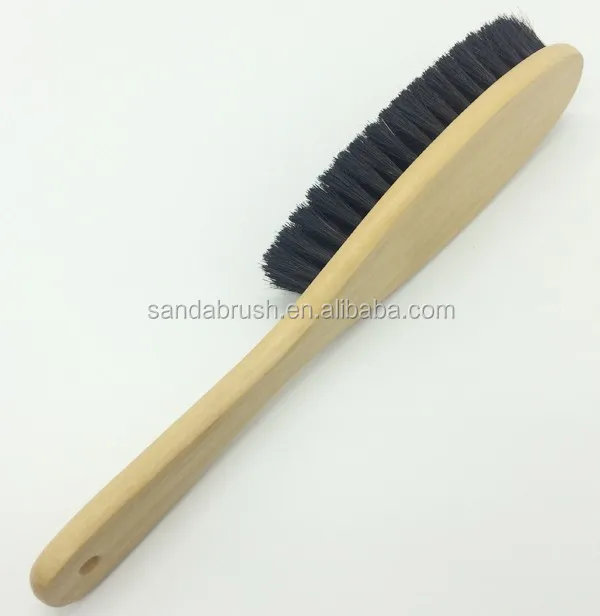 Wooden Handle Lint Brush For Cloth Cleaning With Boar Bristle,Horse