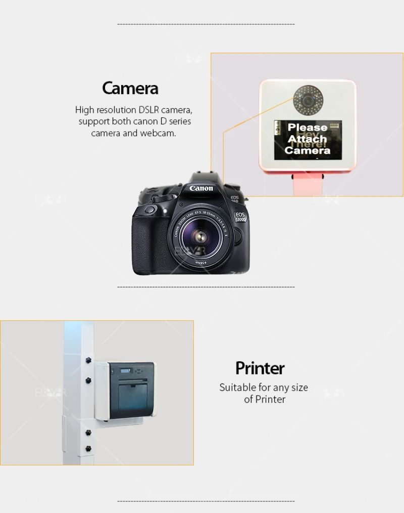 Amazing portable robot photo booth shell take photo with family and friends