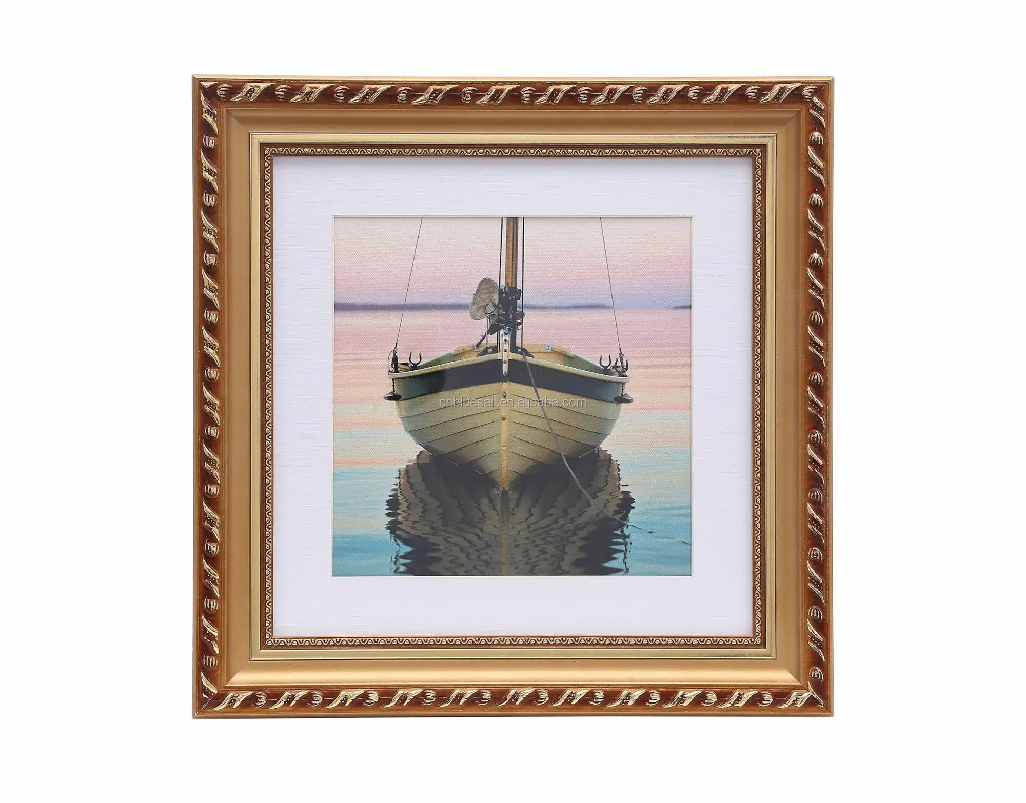 Ocean And Boat Picture Frames,Canvas Printing Frame,5pcs Set Picture