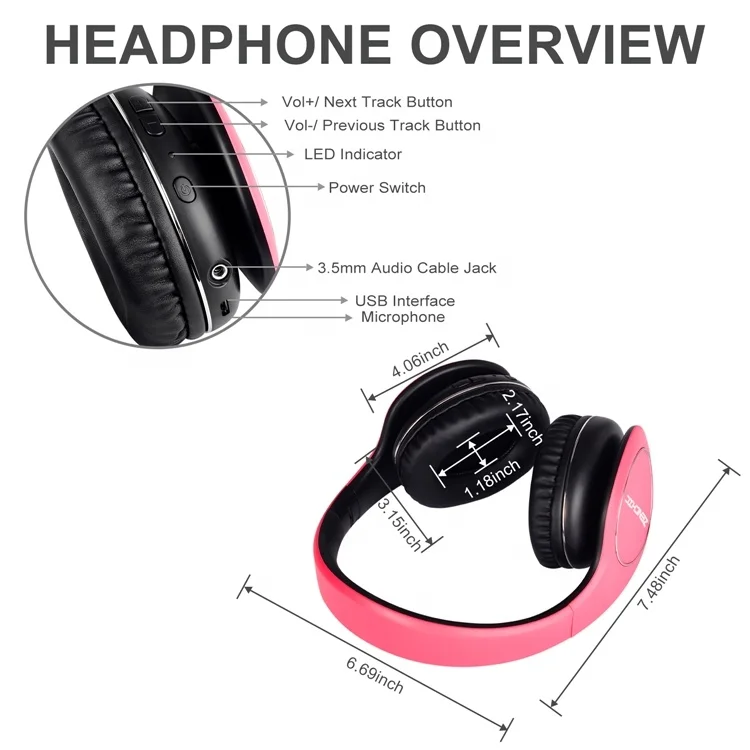 Newest Portable Stereo Bluetooth Headset Handsfree Sports Wireless
