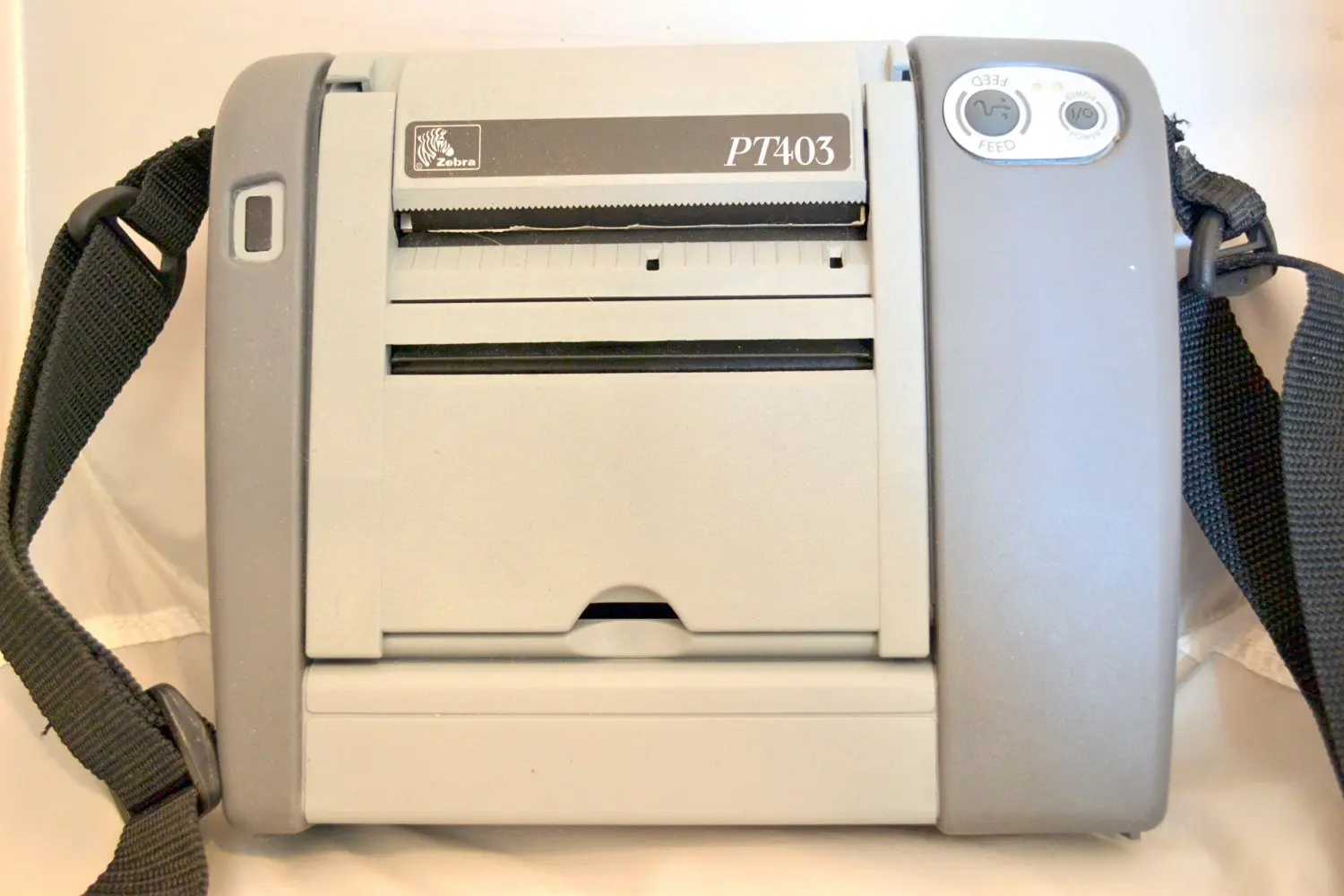 Zebra PT403 Portable Thermal Label Printer with New Battery, New Charger, and Serial Cable