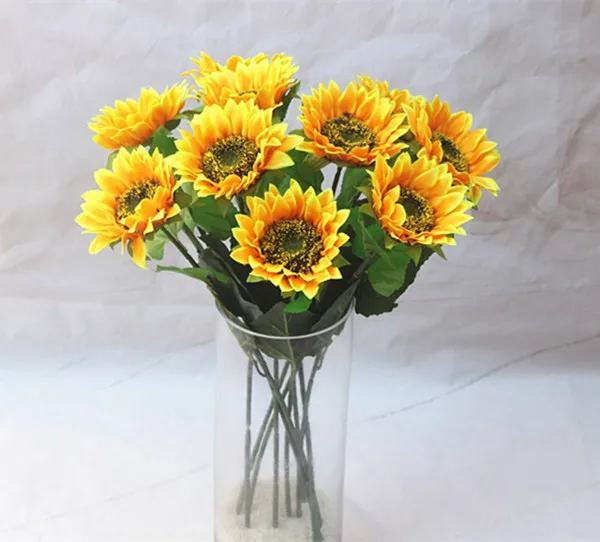 artificial silk sunflowers