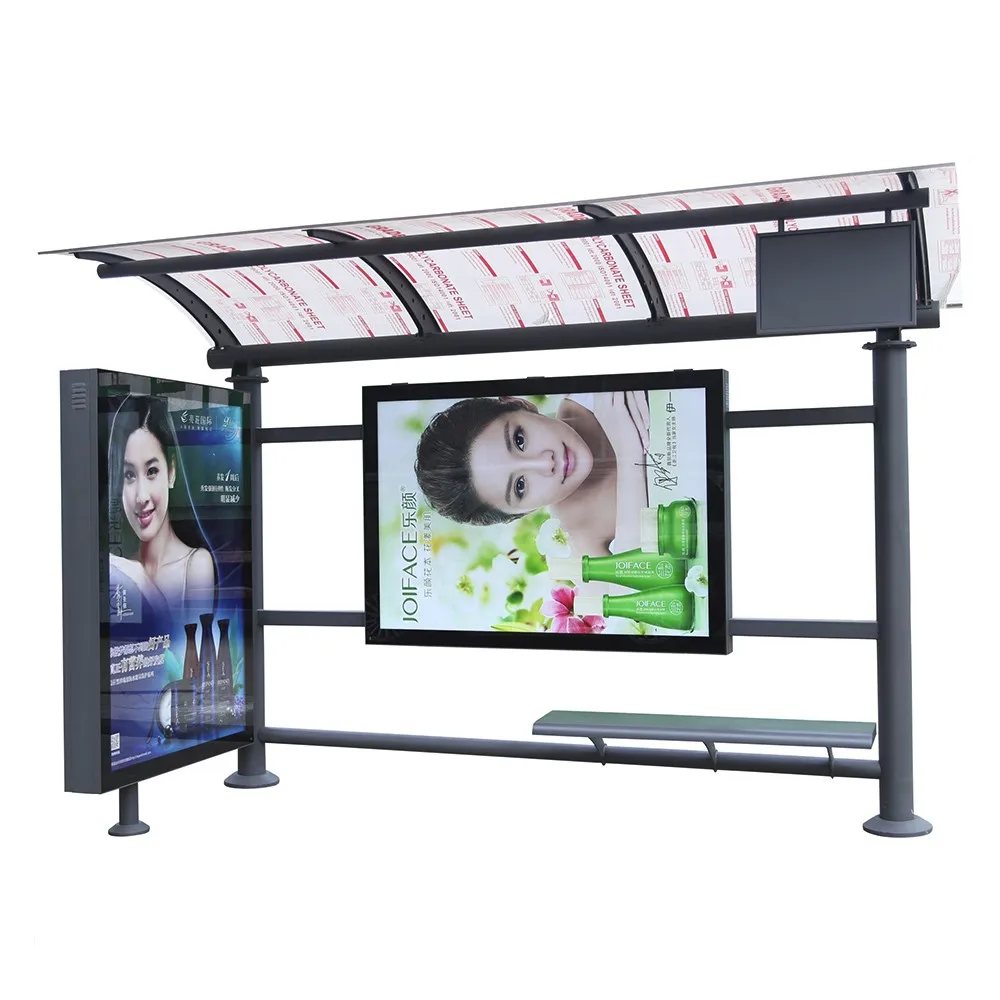 product-YEROO-Outdoor Bus Stop Shelter For Advertisement Use-img