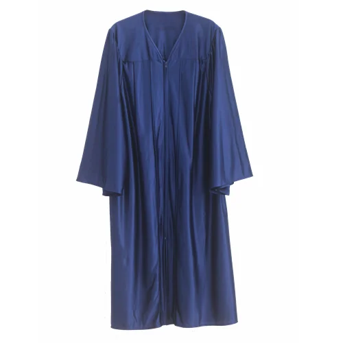 Shiny Navy Blue Customized Graduation School Gown - Buy School Gown ...