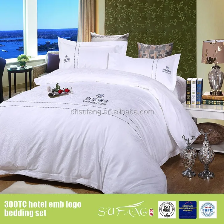 180tc 400tc Custom Printed Bed Sheets Hotel Brand Logo Flat Sheet