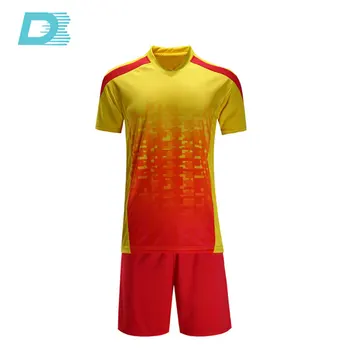 Football Soccer Jersey Red And Yellow 