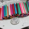 100 PCS Mixed Flower Fimo Polymer Clay Cane Rod Nail Decorations 3D Sticker DIY Nail Art