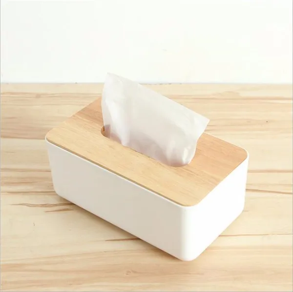 New Arrival Plastic Tissue Box Holder With Wood Lid Buy Napkin Box