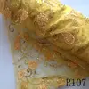 large backdrop yellow color cheap tulle fish scale net embroidery lace wholesale sequin fabric Wholesale Sequin Fabric