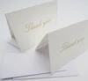 Retail Stored 50 Sets Packded Silver Foil Thank You Greeting Cards with Envelope