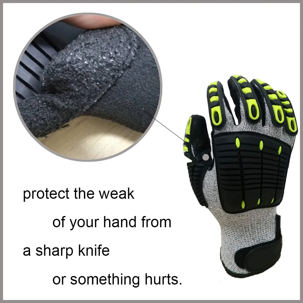 Cheap Nitrile Oilfield Impact Work Glove Scutresistant Shockproof