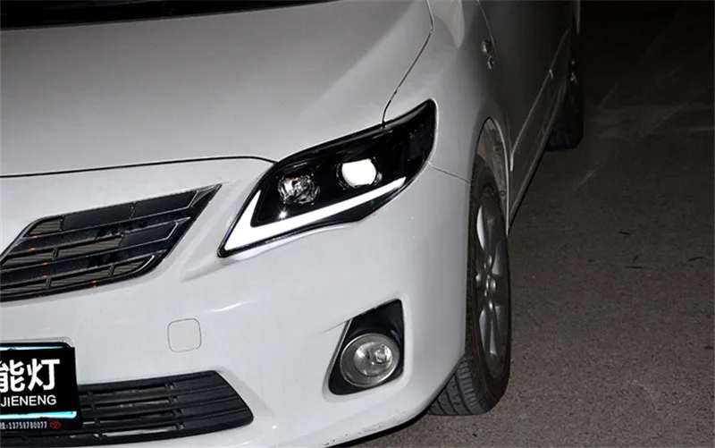 VLAND factory high quality  for car headlight for COROLLA LED head light 2011 2012 2013  LED front lamp with DRL+turn signal