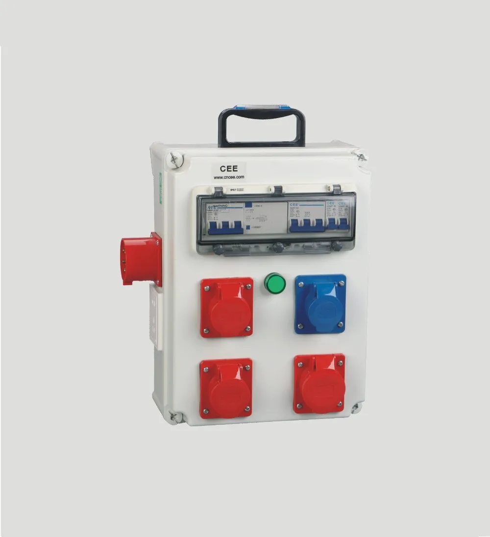 Cee20 Industrial Plugs And Sockets Outdoor Portable Power Distribution Box Switch Socket Box