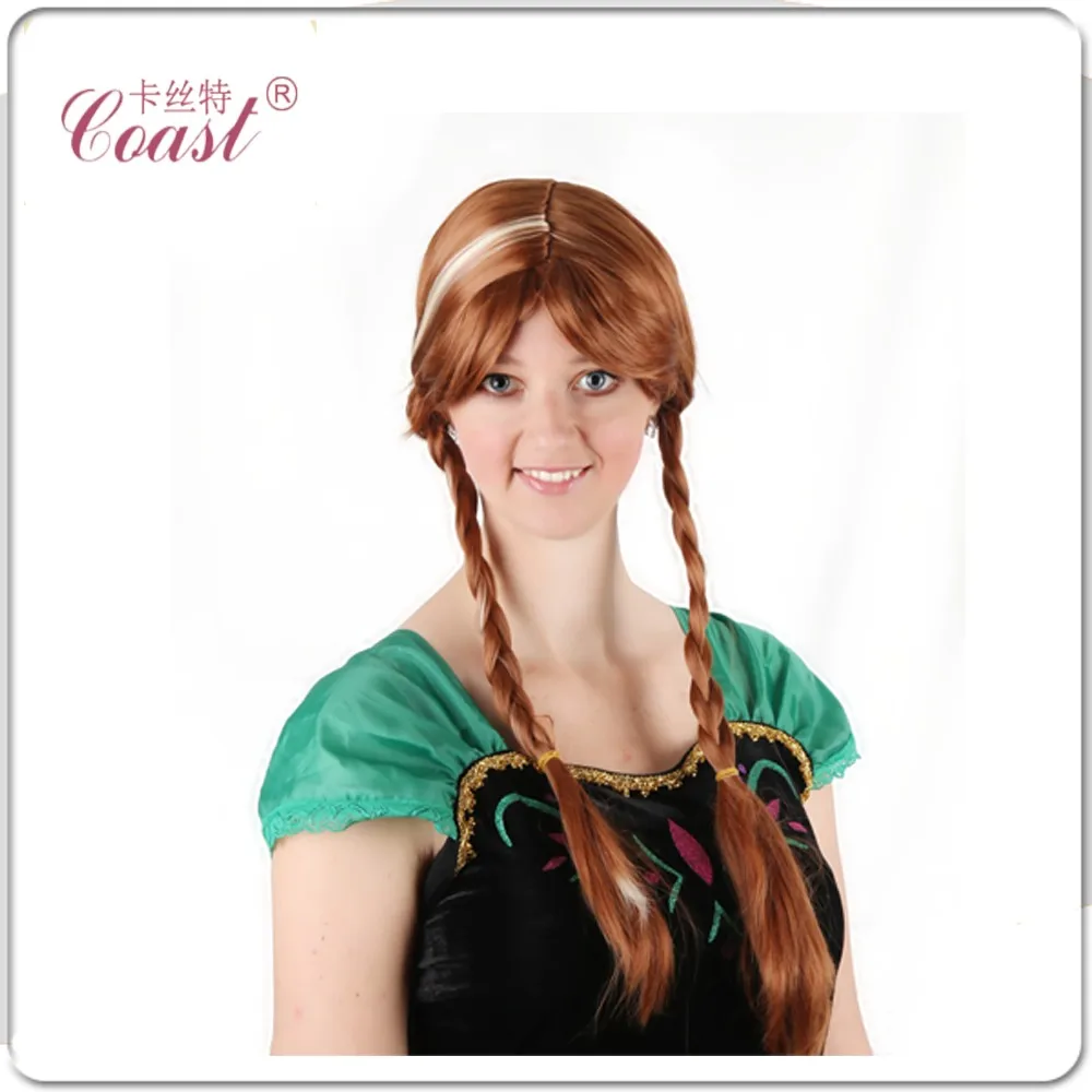 Frozen Long Braid Hair Costume Anna Cosplay Hair Wigs - Buy Cosplay Hair  Wigs,Frozen Anna Wig,Braid Wig Product on 
