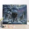 CHENISTORY DZ1266 Animals Painting By Numbers Terrible Wolves On Canvas With Frame For Wholesale