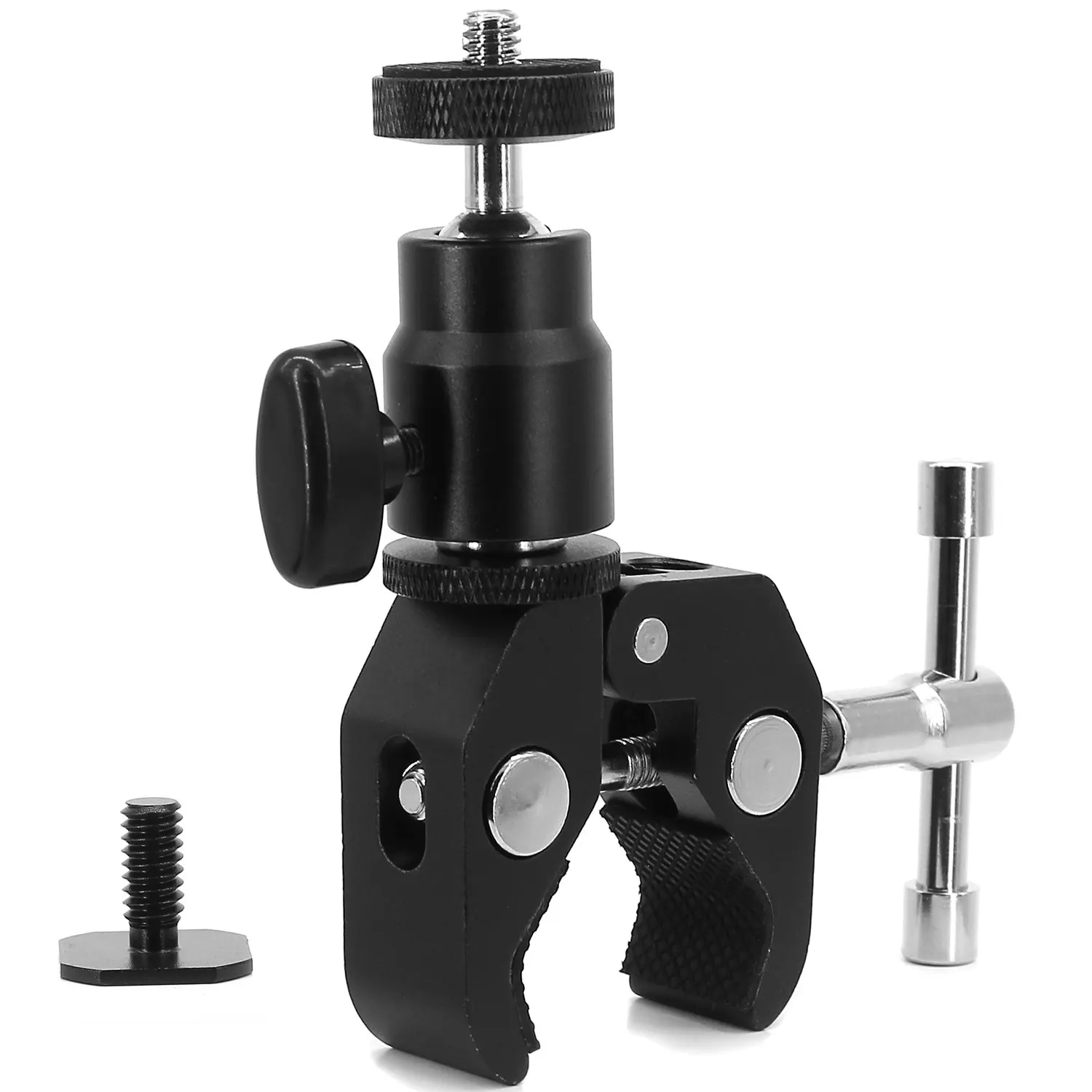 RivenAn Multi-Function Mini Ball Head with Lock and Hot Shoe Adapter Camera Cradle 1//4 Mount Adapter to Video Camcorder Hot Shoe for LCD Monitors