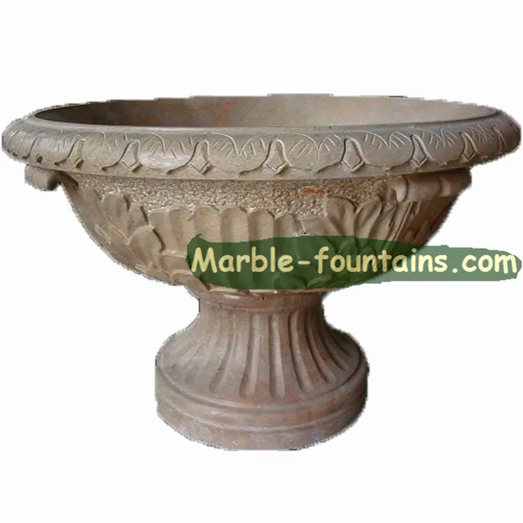 Garden Marble Carved Natural Stone Planter Pot Outdoor Buy Planter Pot,Stone Planter Pot