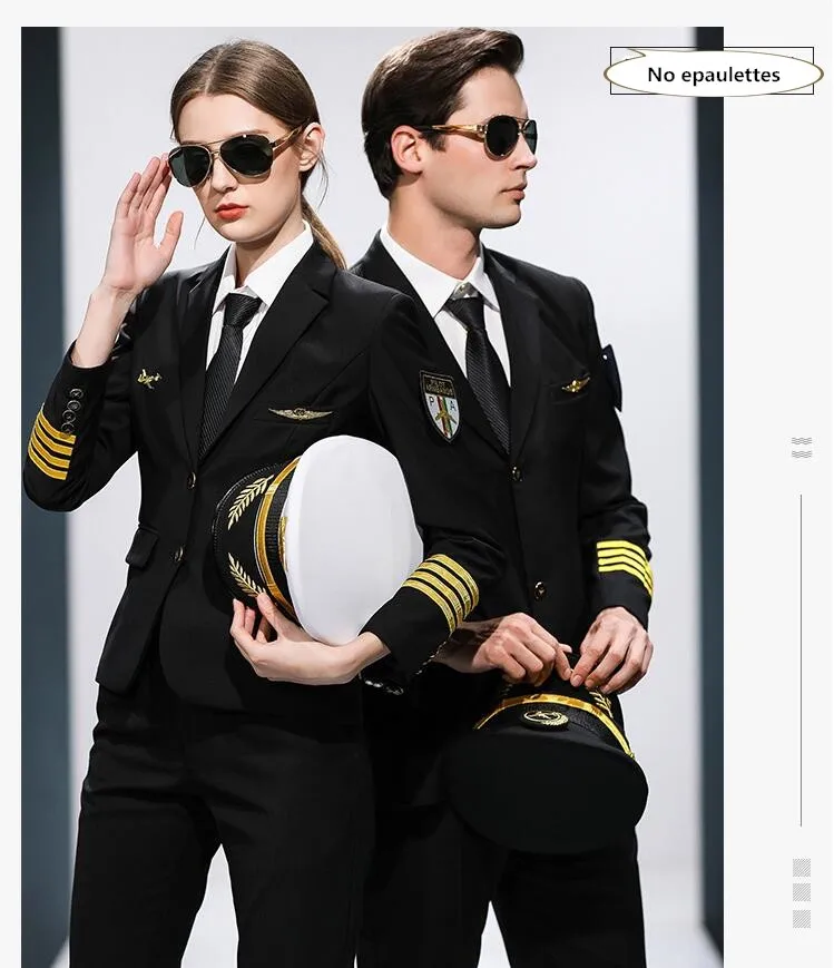 Custom Fashion Design Airport Military Women Pilot Unioforms With