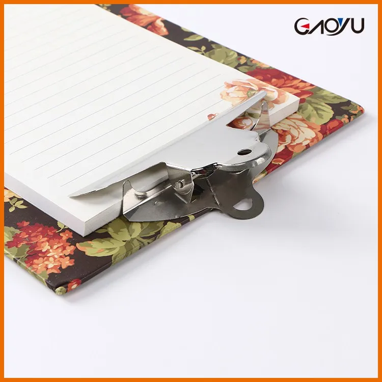 Notebook And Clipboard Folder Double Sided Clamps Metal Clip Board With Cover
