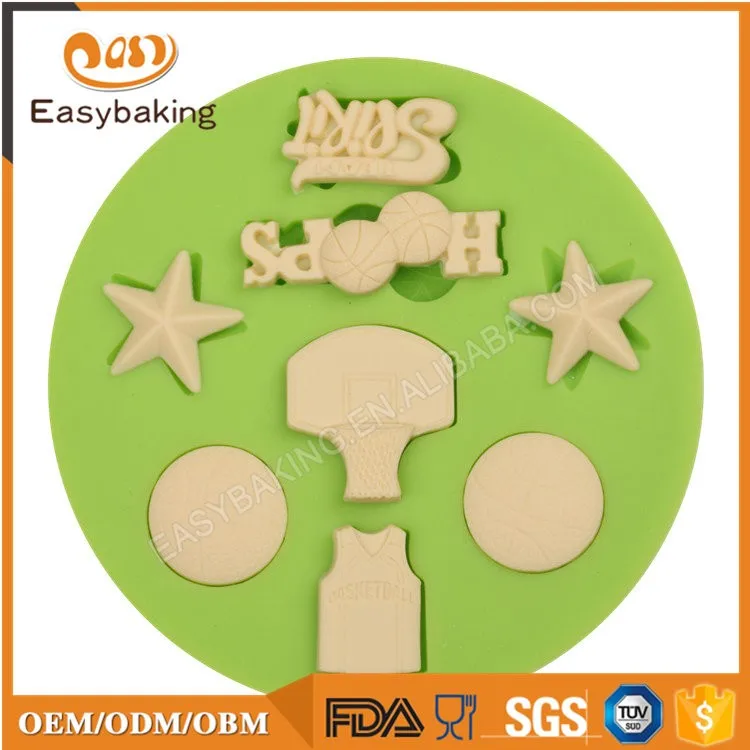 ES-6313 Promotional sport series silicone cake decorating molds fondant tools