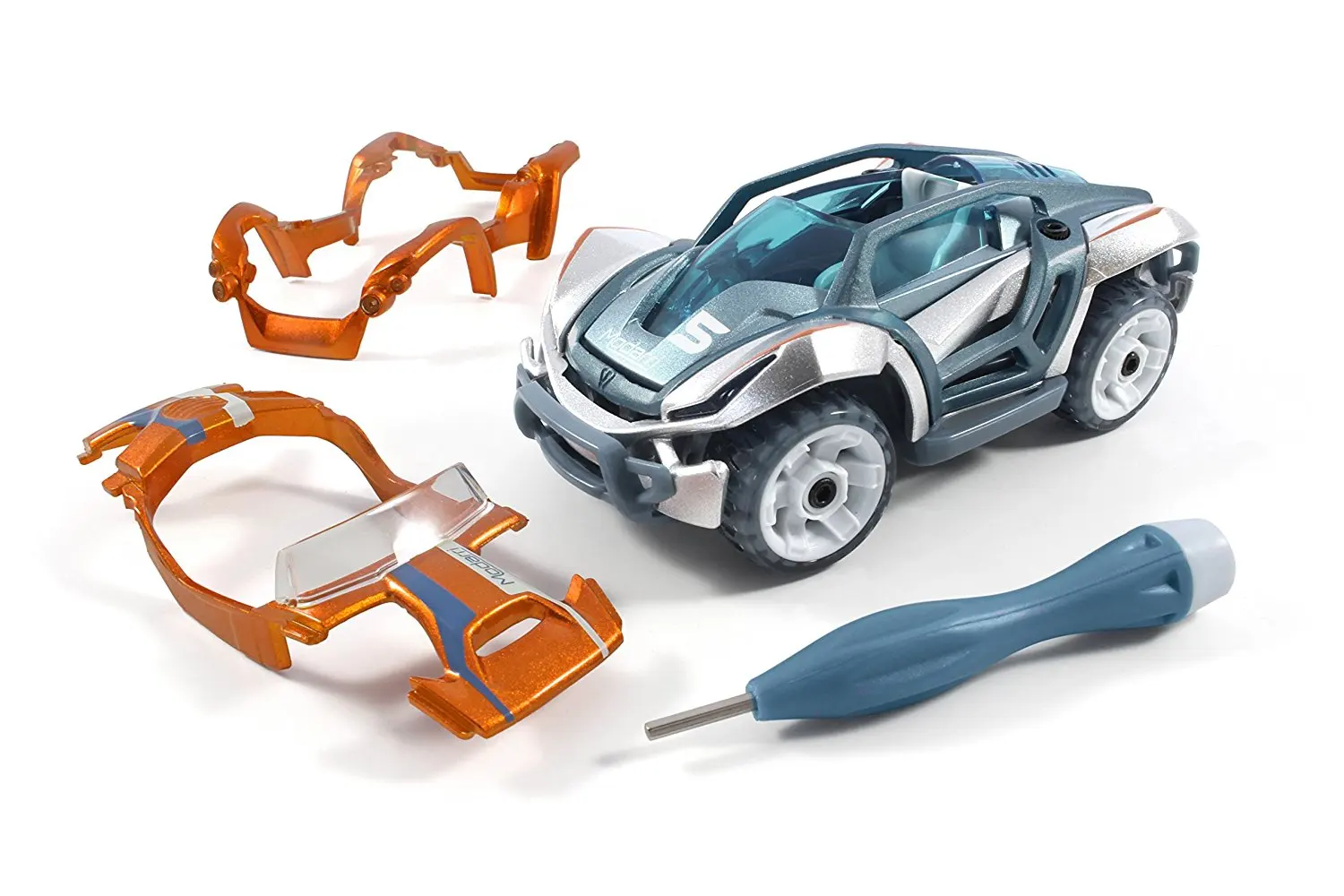 Modarri Delux X1 Dirt Car Build Your Car Kit Toy Set - Ultimate Toy Car: Make Your Own Car Toy - For Thousands of Designs - Real Steering and Suspension - Educational Take Apart Toy Vehicle for kids