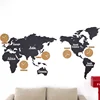 modern european style world map large wall clock creative 3d wooden wall clock wall mounted clock