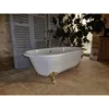 cast iron bathtub with 2 rounded edges