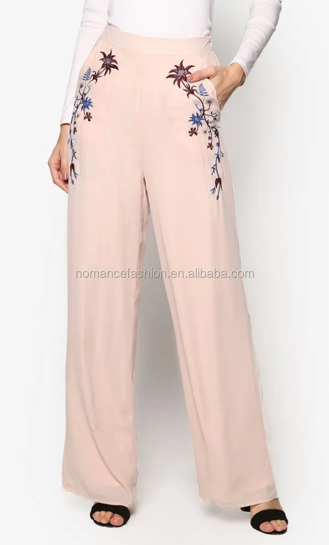 embroidered pants