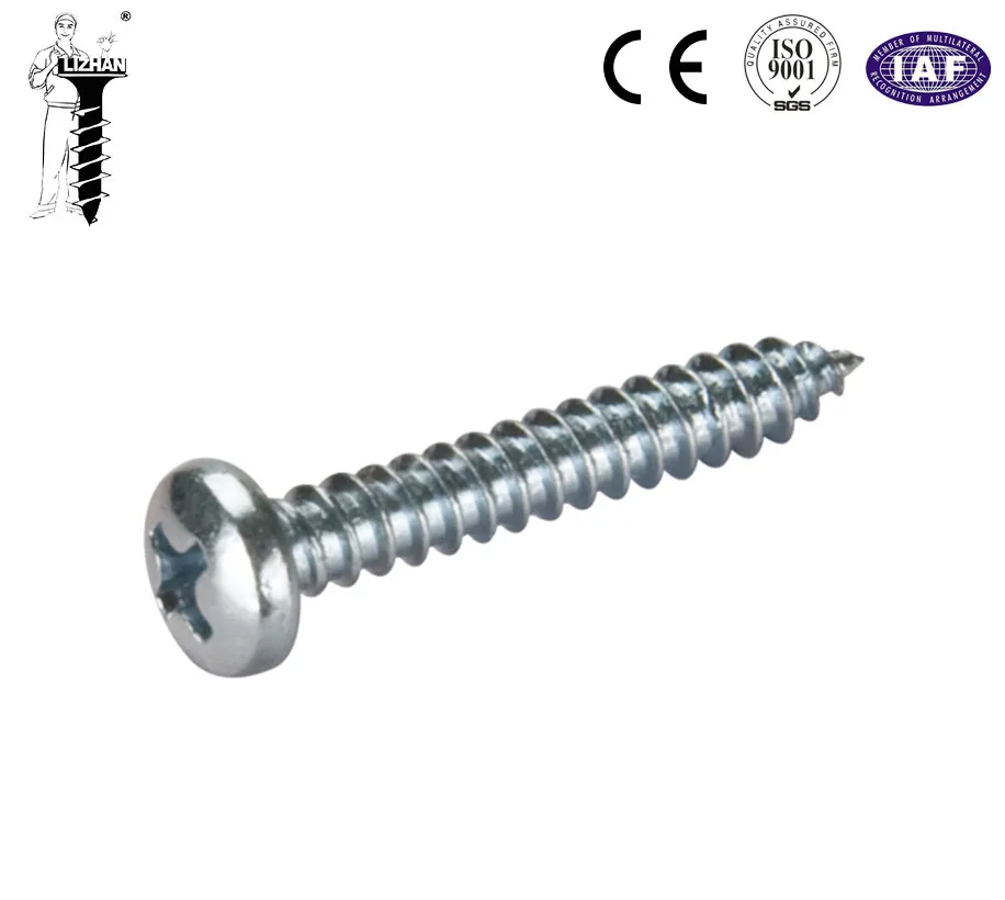 
self tapping screw white cr3 zinc plated white zinc plating screw 
