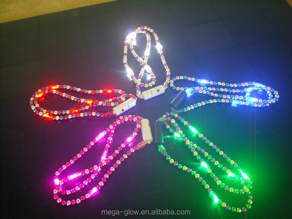 Wholesale Party Supply Flashing Led Mardi Gras Bead Necklace Buy Mardi Gras Bead Necklace 