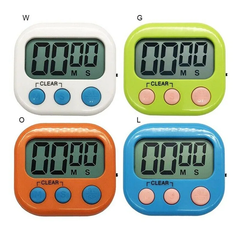 Grande LCD Digital Kitchen Cooking Timer Count Down Up Clock Loud Alarme magnétique 