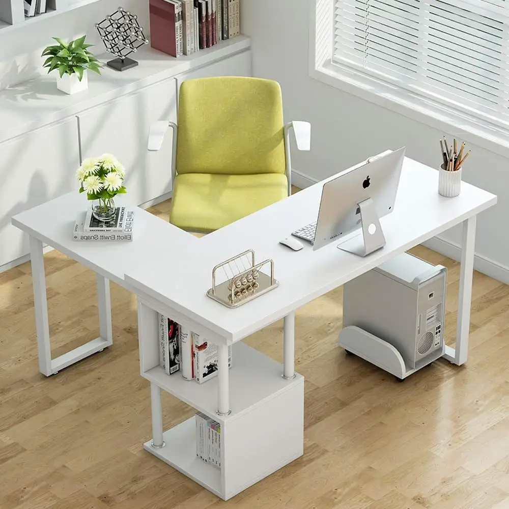 l-shape desk white 