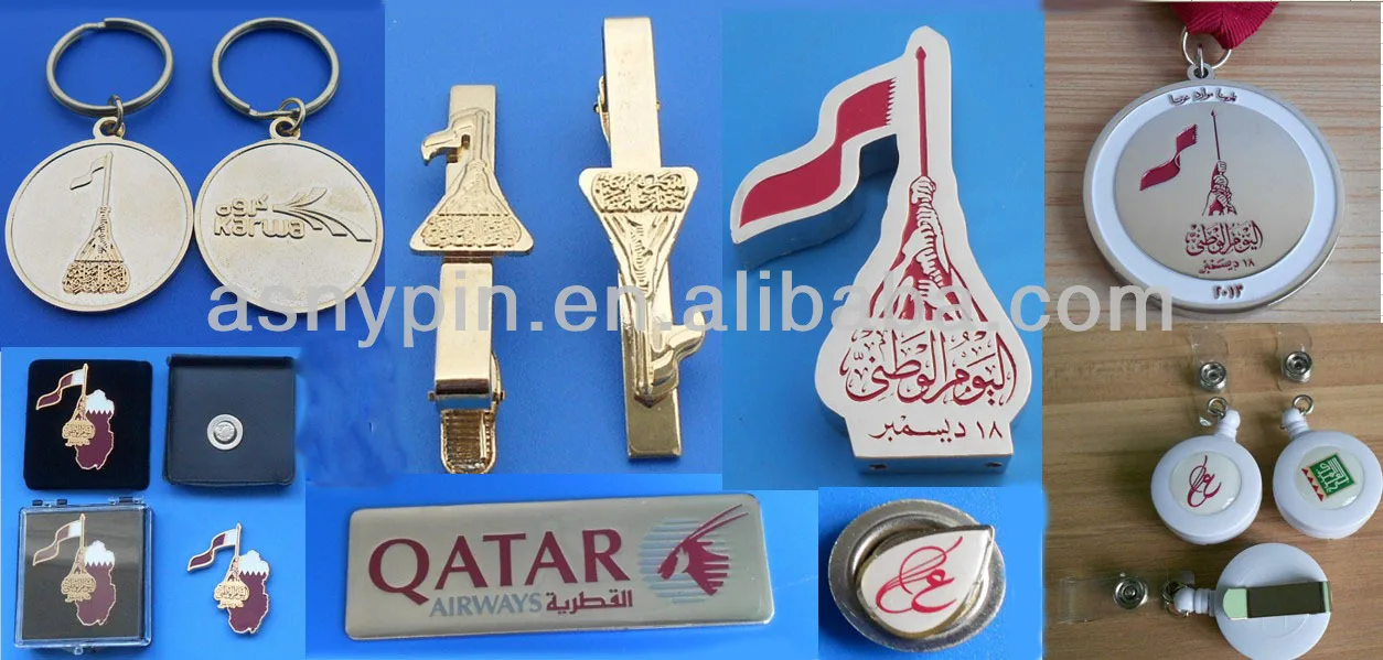 Qatar Pin With Gift Box For Qatar National Day Gifts Wholesale