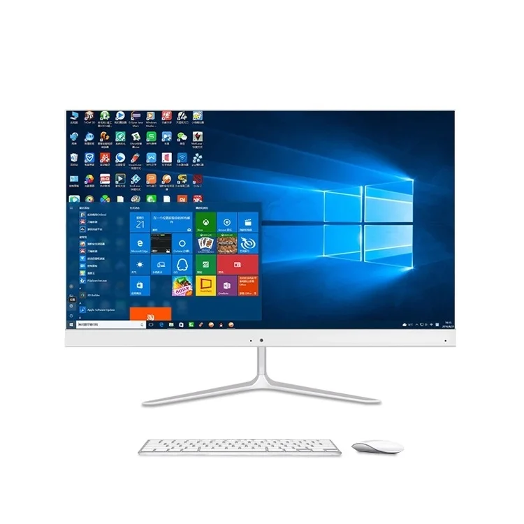 2023 Wholesale 24'' FHD Screen  All In One PC Desktop Intel i7 Quad Core 8GB RAM 256G Computer With Camera