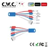 fast 4 head multi retractable micro usb charging cable