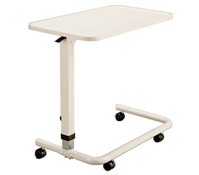 Safety Height Adjustable Tilt Rolling Tray Overbed Table With Swivel